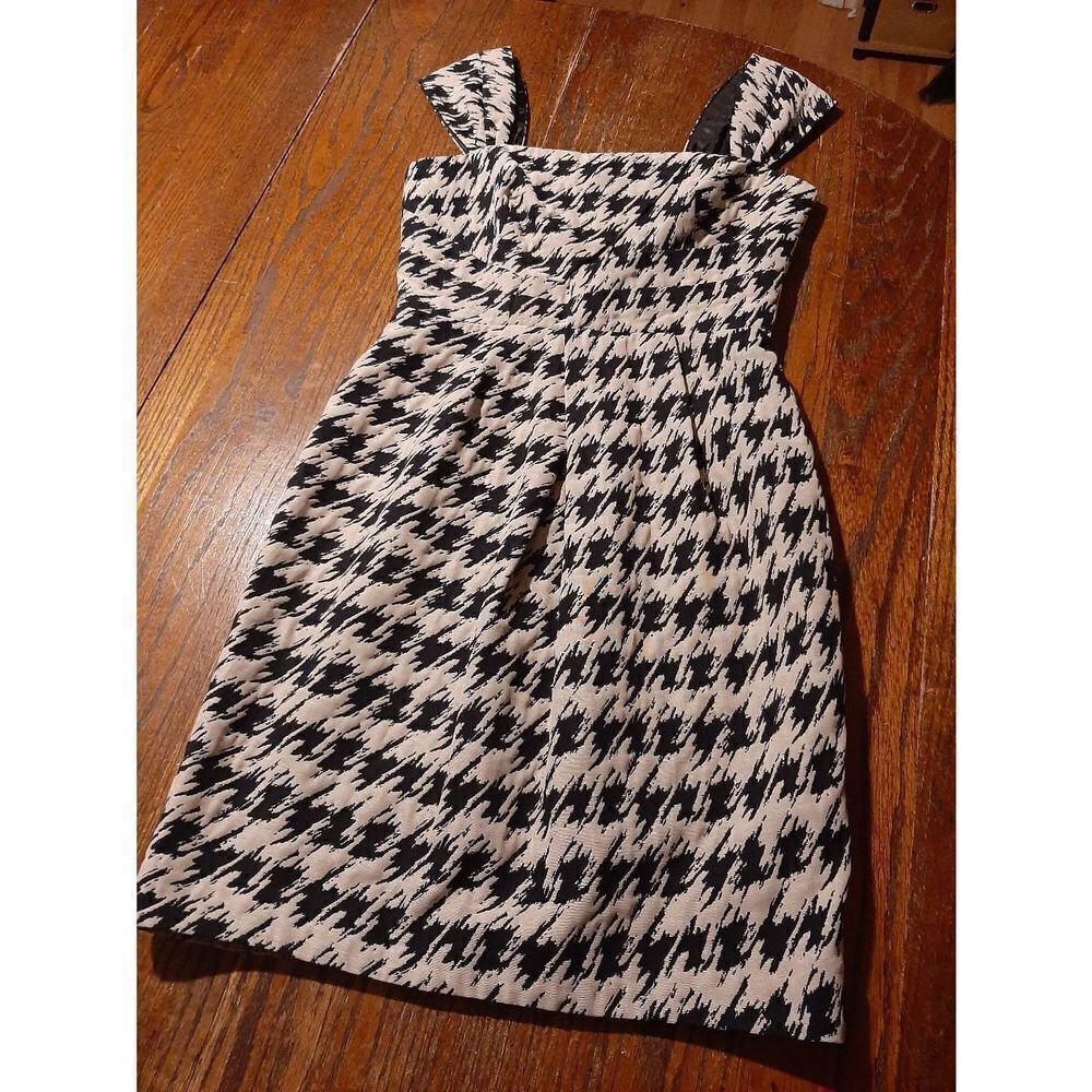 Size 2 Gianni Bini Sleeveless Black Grey Lined Rear Zip Dress